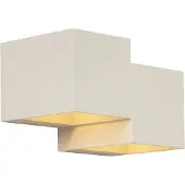 QAZQA Modern vägglampa beige 2-ljus - Transfer Double