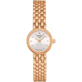 Tissot Söt Serie Kvartsverk Vattentät Liten Urtavla Elegant Klocka Damklockor Silver T058.009.33.031.01 Regular Watch Box,Rose Gold Strap beige