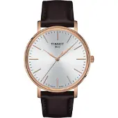 Tissot Lovely Series Kvartsverk 50M Rosa Klocka 40Mm Silverurtavla Rostfritt Stålboett Läderarmband Herrklockor T143.410.36.011.00 Regular Box