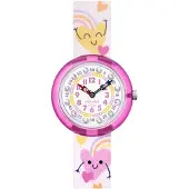 Swatch Flik Flak Serie Kvartsverk 30m Vattentålig Barnklocka Barnklockor Vit ZFBNP223 White Dial
