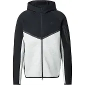 Nike Sweatjacka 'TECH FLEECE' ljusgrå / svart