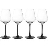 Villeroy & Boch Tillverkning Rock Red Goblet Set med 4 kristallvinglas i spnnande svart Diskmaskinssker 23 4 cm
