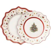 Villeroy & Boch Toy's Delight Tallrik 8-pack - Jultallrikar Porslin Vit