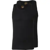 Ralph Lauren för män. 714959333001 Set med två svarta linnen (L), Hemkläder, Bomull, Ärmlös / Hängselbyxor