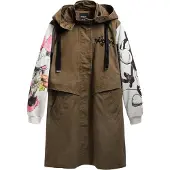 Desigual Övergångsparkas ljusgrå / khaki / blandade färger