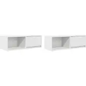 vidaXL TV-bänkar 2 st vit 80x31x25,5 cm konstruerat trä