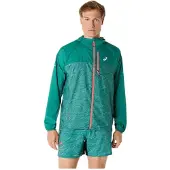Asics Fujitrail Packable Jacket Green, Size XS.