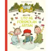 Alla tre ute på förskolan Ärtan