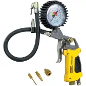 Stanley tryckmätare pistol + 3 munstycken + LED-lampa