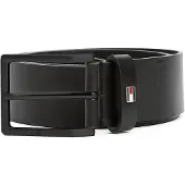 Tommy Hilfiger Leather Enamel Flag Tonal Buckle Belt