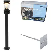 QAZQA Modern utomhuslampa svart 80 cm IP44 - Gleam