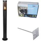 QAZQA Modern svart utomhusstolpe 80 cm IP44 - Rox