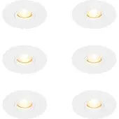 QAZQA Set med 6 Modern infälld spot vit 12 cm - Buco