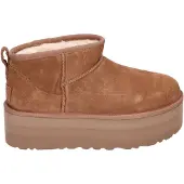 Ugg - Stövlar och kängor dam - W Classic Ultra Mini Platform Chestnut för UnisexUll - Storlek 40 - Brun