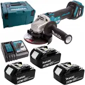 Makita Vinkelslip DGA513RT3J; 18 V; 3x5,0 Ah batt.