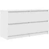 vidaXL TV-bänk vit 100x35x54 cm konstruerat trä