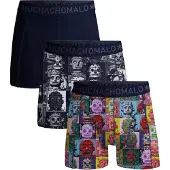 Muchachomalo Boxershorts 3-Pack Robot Heads Mångfärgad Blå Mörkblå Storlek