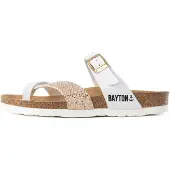 Bayton Pantolette 'Diane' guld / vit