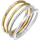 Elli Ring 'Bi-Color' guld / silver
