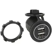ACV USB-laddadapter 12/24 V med blått ljus