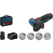 Bosch Professional GWS 12V-76(2xGBA2.0Ah,GAL12V-20) 06019F200C Vinkelslip batteridriven 76 mm 12 V