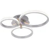 JUST LIGHT LED taklampa Johanna, Aluminium / grå / zink, Vardagsrum / matsal, Metall, Modern, LED-taklampa