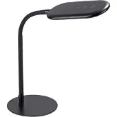 JUST LIGHT LED skrivbordslampa Kelly, dimbar, Svart, Arbetsrum / kontor, Syntetmaterial, Modern, LED-bordslampa