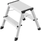 Hailo D60 4442-701 Aluminium Dubbla fällbara steg hopfällbar Arbetshöjd (max.): 240 cm Silver, Svart 1.9 kg