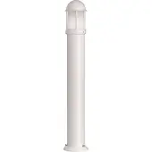 LCD Pollare uthomus MARCO, dimbar, Vitt / opal, Aluminium / grå / zink, Modern, Utomhuslampa