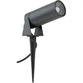 LCD LED-markspettspotlight 5131, svart, aluminium, glas, Schuko-kontakt 5131, Svart, Aluminium / grå / zink