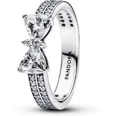 Pandora Timeless Bow silver ring clear cz 193552C01-52