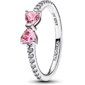 Pandora Timeless Bow silver ring pink cz 193510C01-54