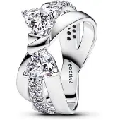 Pandora Timeless Bow silver ring clear cz 193553C01-56