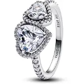 Pandora Classic Stone Sparkling Halo Heart ring 193659C01-50