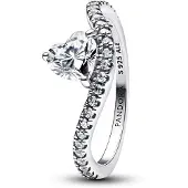 Pandora Wish and Wave Paveè Heart ring 193661C01-54