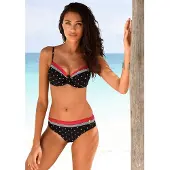 LASCANA Bikiniunderdel eosin / svart / vit