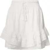 Pepe Jeans för kvinnor. PL901188 Elena kort kjol (XS), Vit, Casual, Bomull