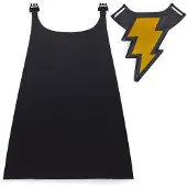 Batman Black Adam Maskeradkläder - Black Adam Kappa - - One Size - Maskeradkläder