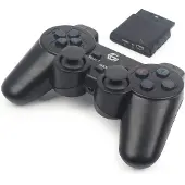 Gembird Dual Vibration Trådlös spelkontroll för PC, Playstation 2 och 3 - Svart