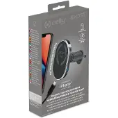 Celly Ghost Super - Magnetisk fordonshållare för mobiltelefon - MagSafe, med trådlös laddning - svart