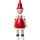 Kay bojesen Träfigur - Jul Lise - 17,5 cm - Röd/Blå/Vit - - One Size - Dekoration