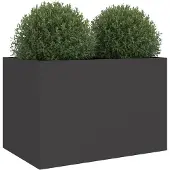 vidaXL Odlingslåda svart 62x40x39 cm stål