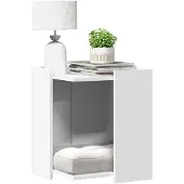 vidaXL Skåp för kattlåda vit 42x42x51 cm konstruerat trä
