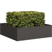 vidaXL Planteringskärl svart 100x100x30 cm stål