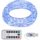 vidaXL Ljusslinga Med 150 Led Blå 15 M