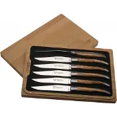 Laguiole En Aubrac steak knife set 6-pcs olive wood
