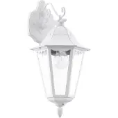 Eglo Vägglampa utomhus Navedo, Vitt / opal, Aluminium / grå / zink, Antik, Utomhusvägglampa