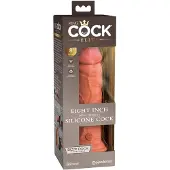 King Cock Elite 8 - dildo med sugkopp - mörk hudfärg - 20 cm