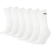 Puma Strumpor Crew 6-pack - Vit/svart, storlek 35-38