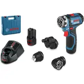 Bosch Professional MP GSR 12V-15 FC 06019F6006 Borrskruvdragare batteri 12 V Li-Ion inkl. 2x batterier, inkl. laddare, inkl. väska